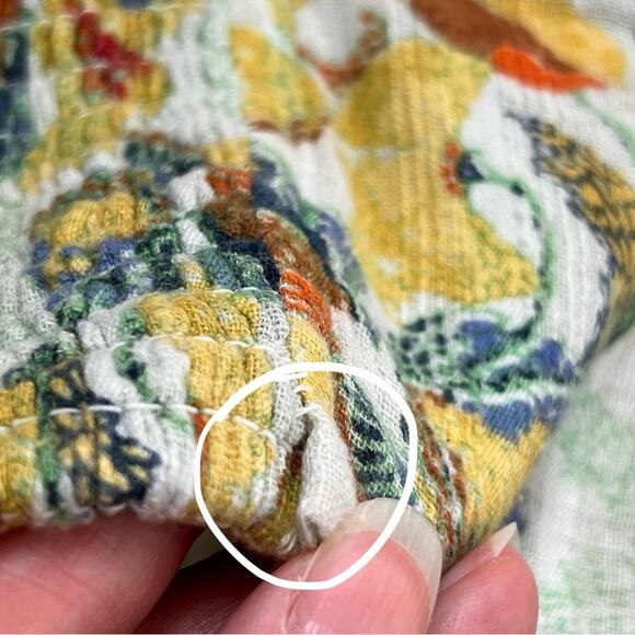 Anthropologie Smocked Floral Print Cropped Bustier Top Small - Picture 4 of 6